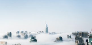 City of the future above clouds