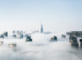 City of the future above clouds