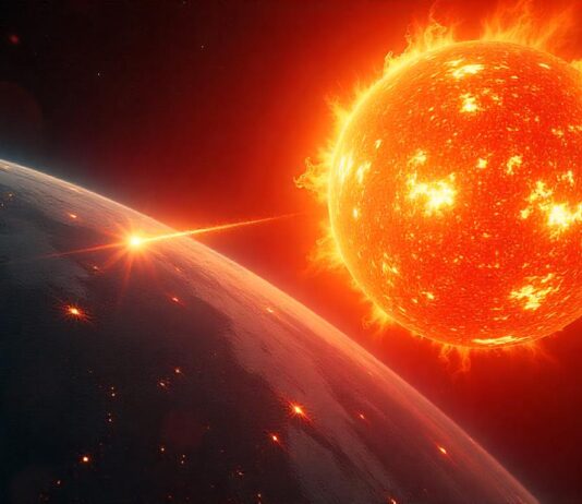 Huge sun explosion seen from Earth