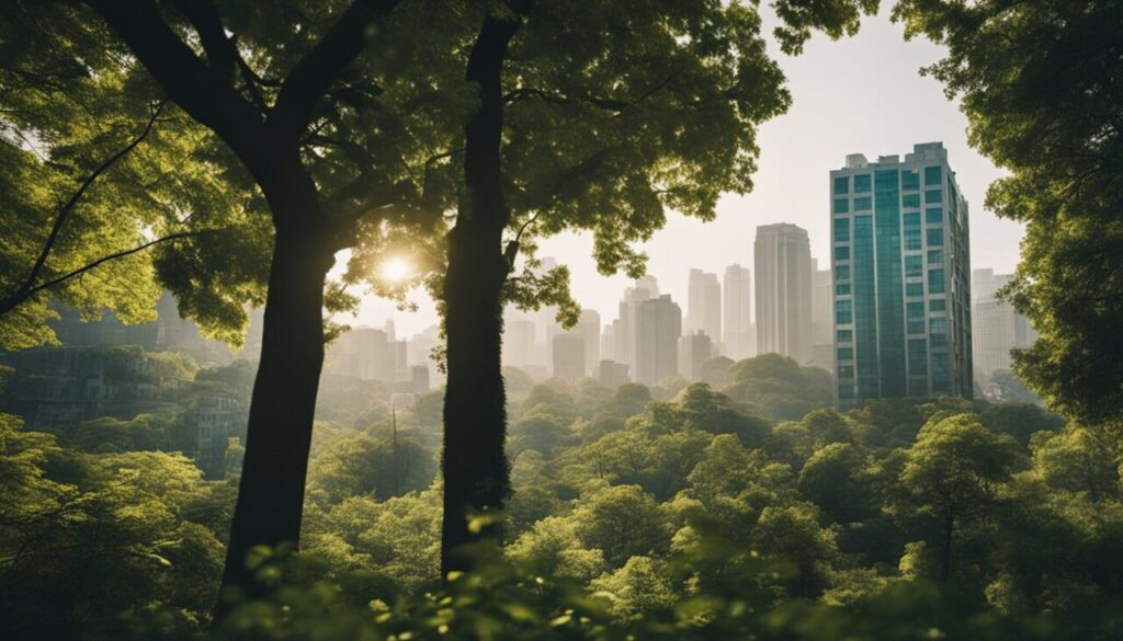 City taken over by nature