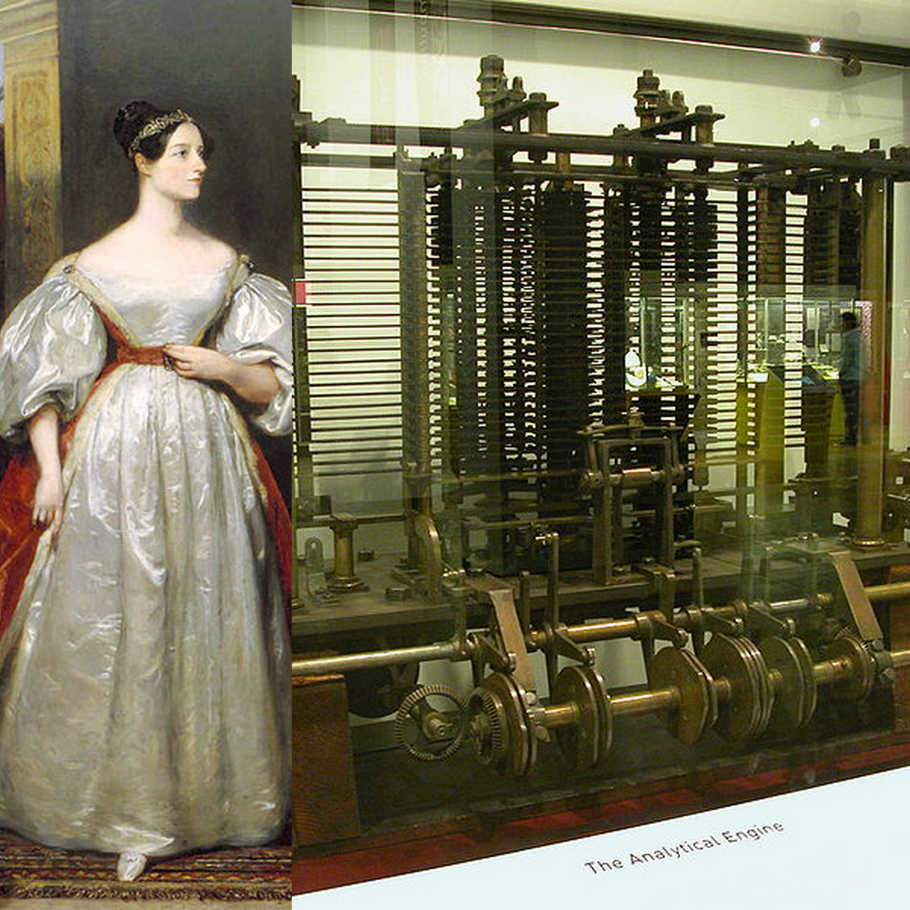 Ada Lovelace with computer