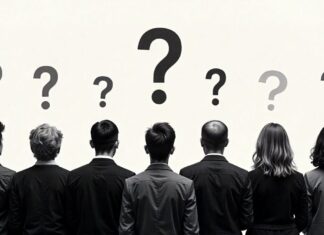 The Top 10 Smartest People in the World People standing in a row with question mark above their head