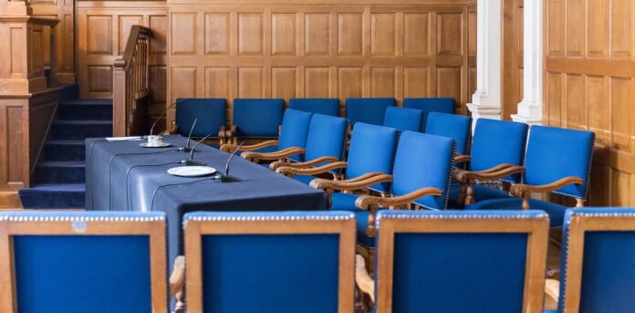 Blue Chairs in Jury Duty