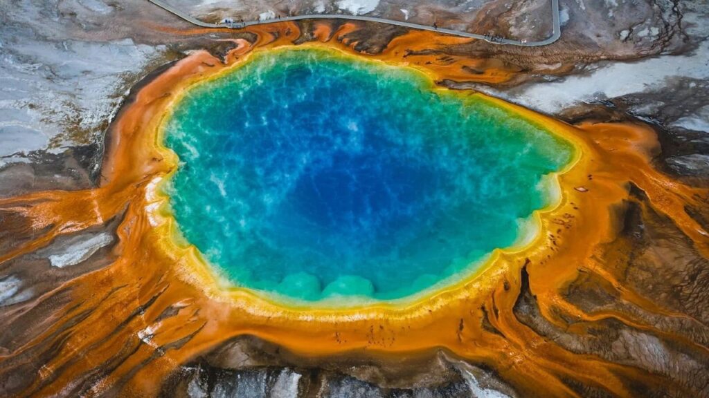 Yellowstone Caldera from above