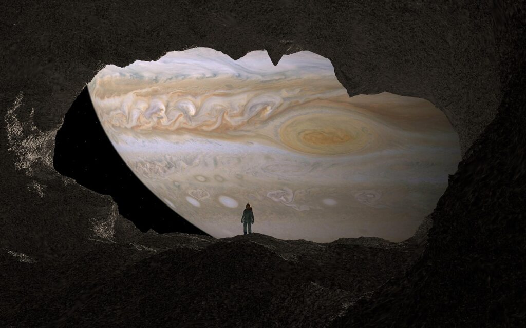 Astronaut Cave and Jupiter