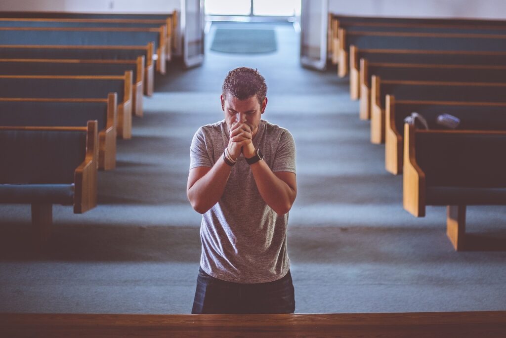 Man person praying