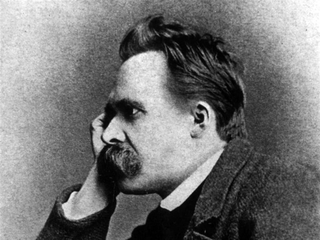 Portrait of Friedrich Nietzsche in Black and White
