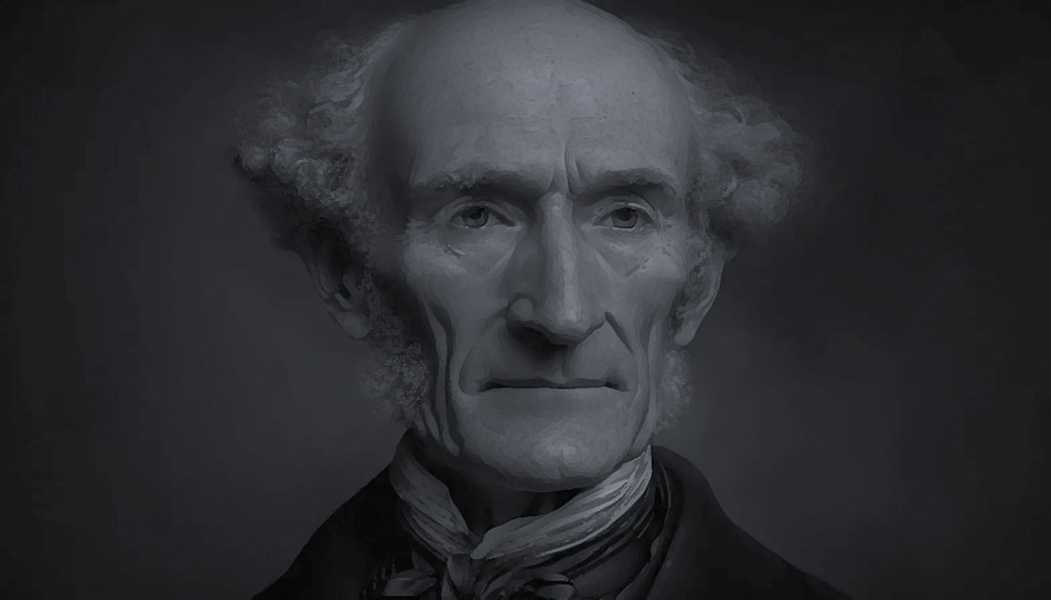 John Stuart Mill Black and White