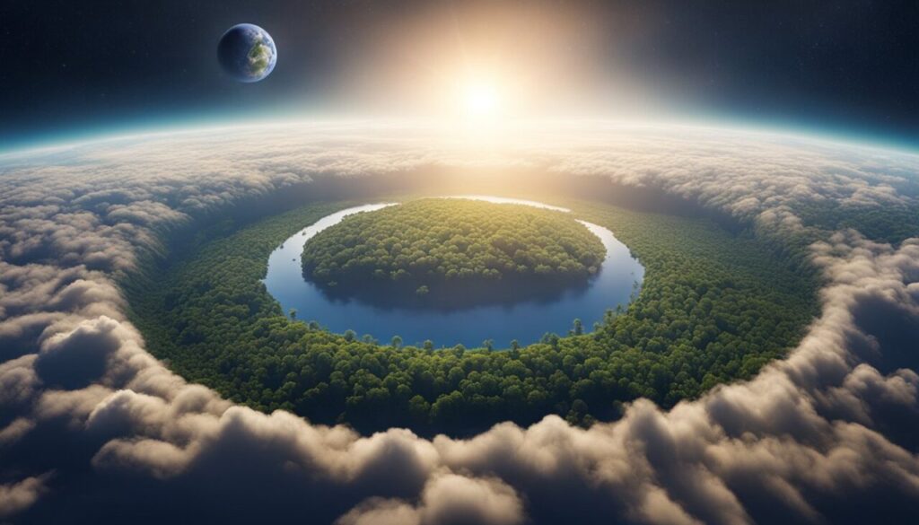 Earth forming circles in nature