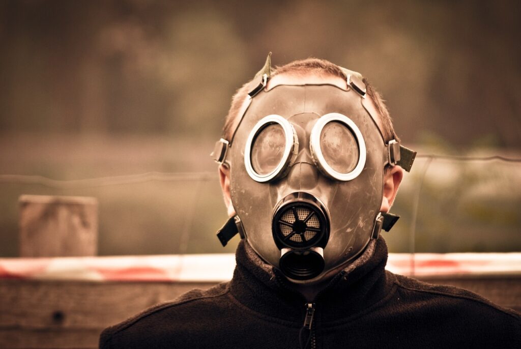 Gas mask oxygen levels