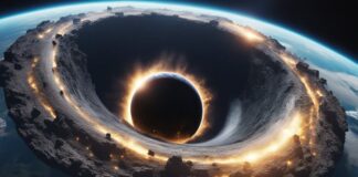 Black Hole swallowing Earth