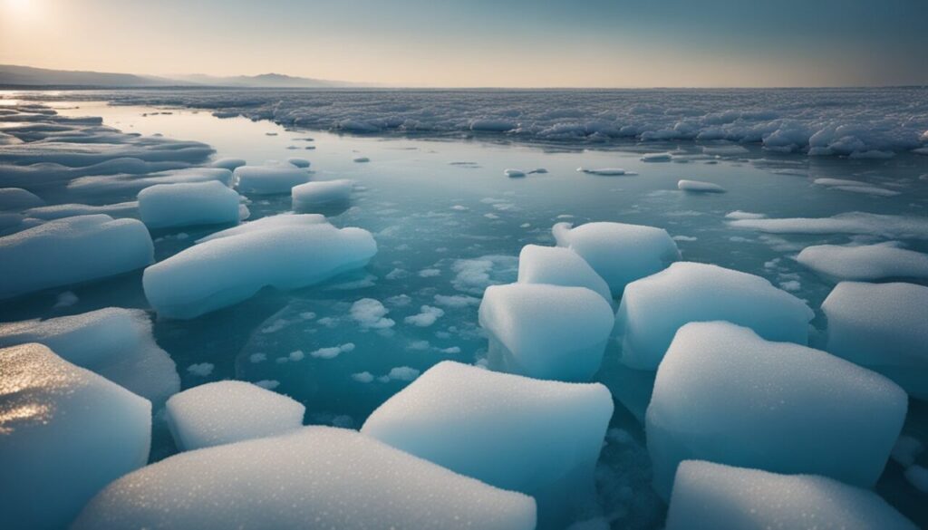 Ice in ocean - glaciation
