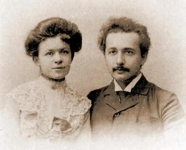 Mileva Maric and her husband Albert Einstein