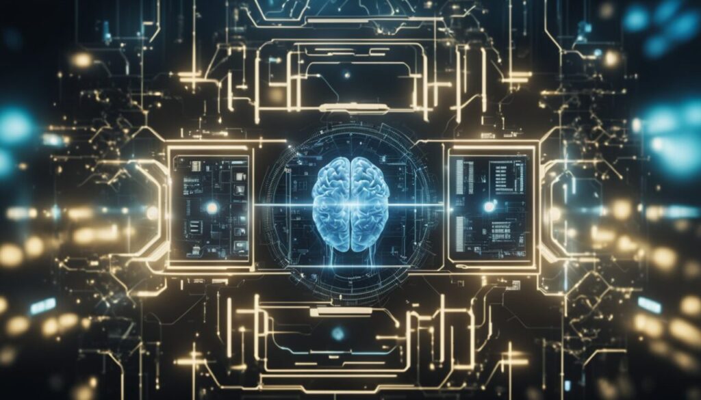 Brain connected to electronic devices