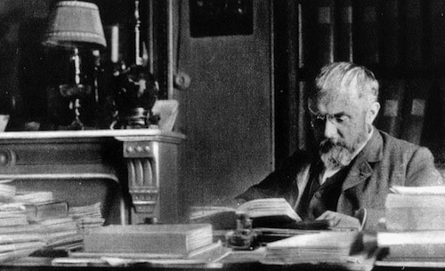 Henri Poincaré mathematician in his office