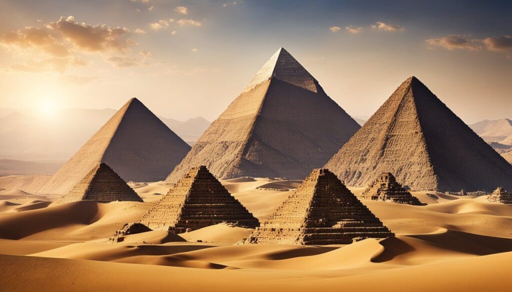 Many pyramids on one place