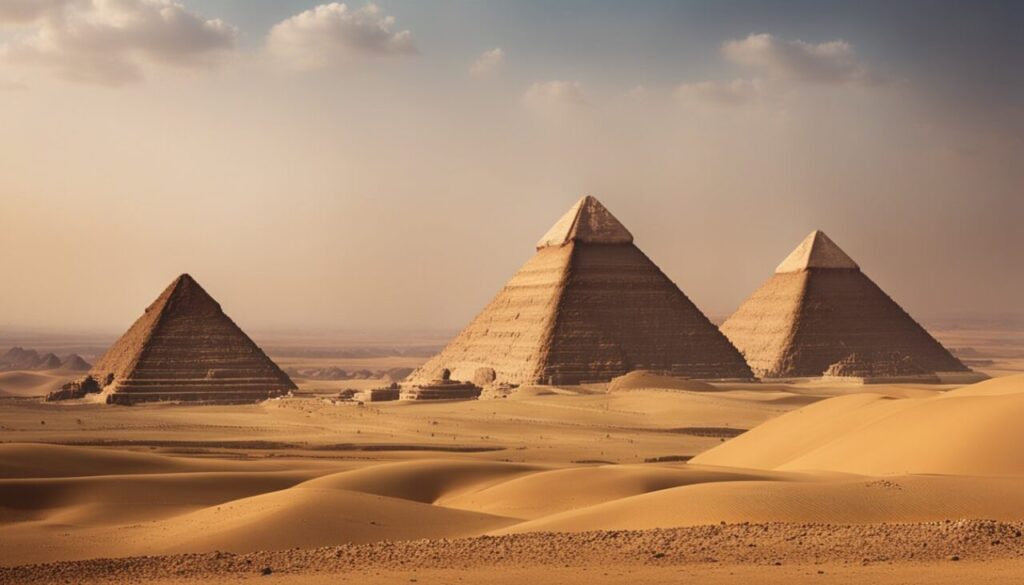 3 pyramids in Egypt