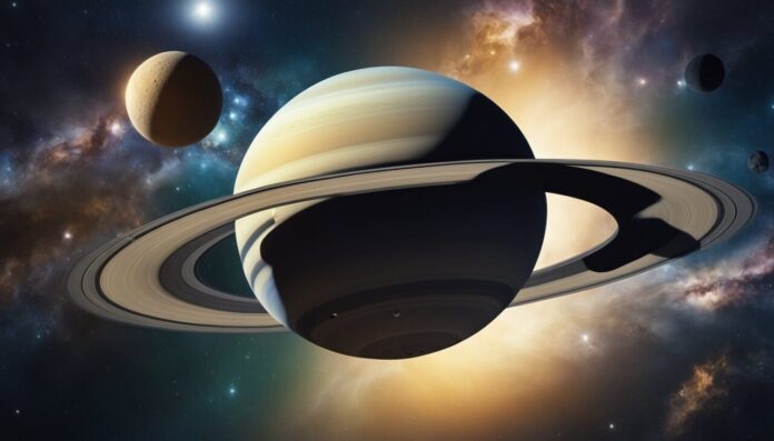 Saturn and its moons