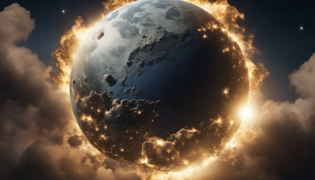Whole Earth as a globe on Fire