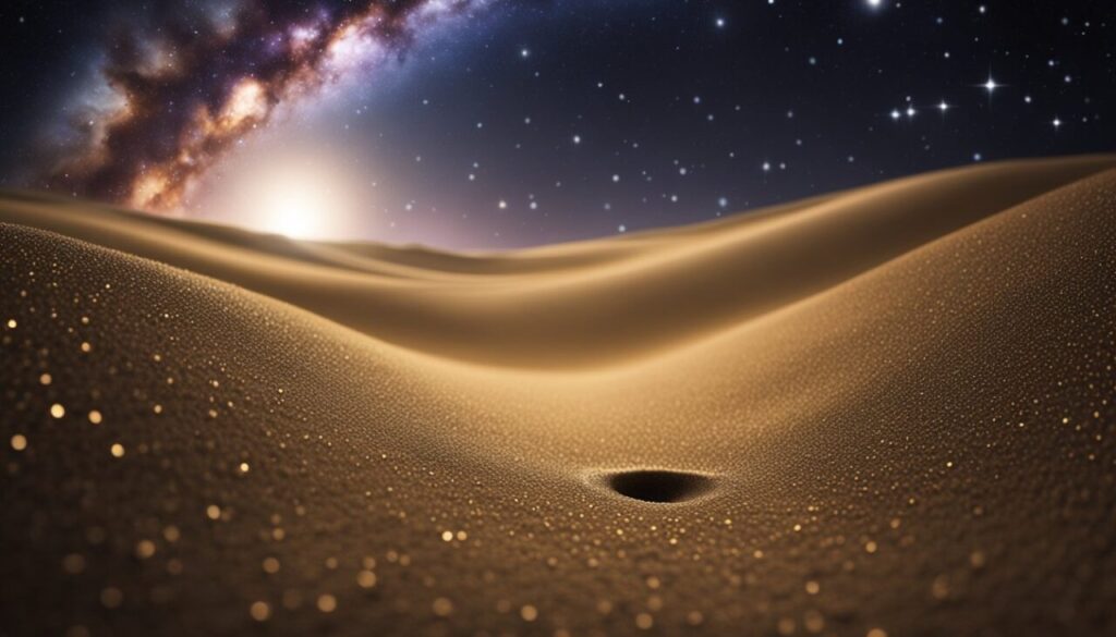 Milky Way Galaxy and Sand