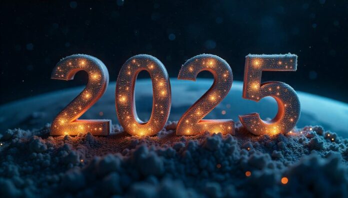 2025 sign on Earth