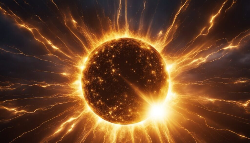 Sun star exploding