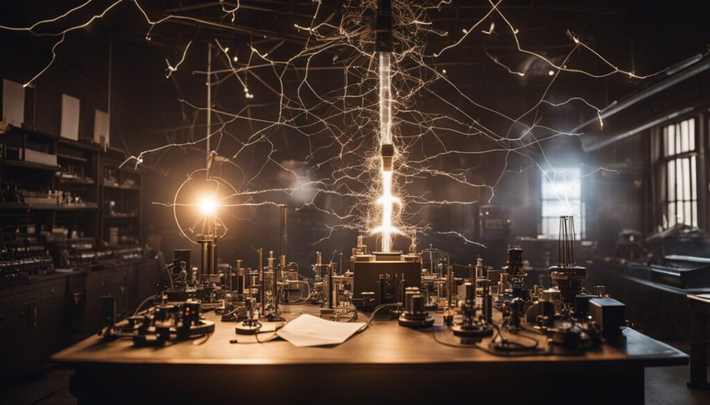 Laboratory filled with electricity