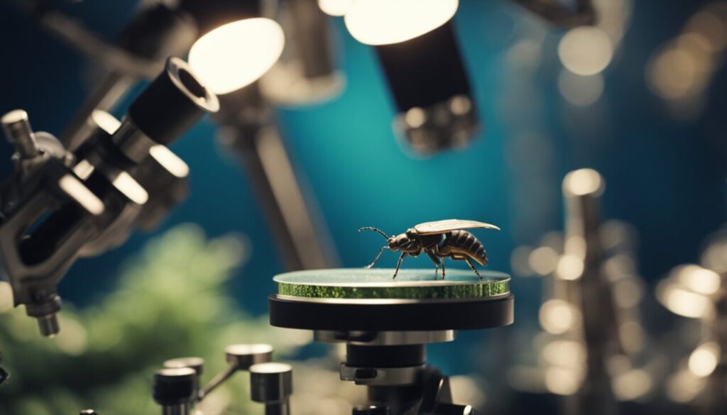 Insect on microscope