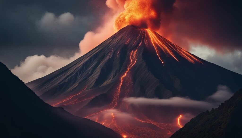 Big volcano that is erupting