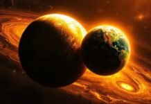 Two Earth's - one double thr size of each other