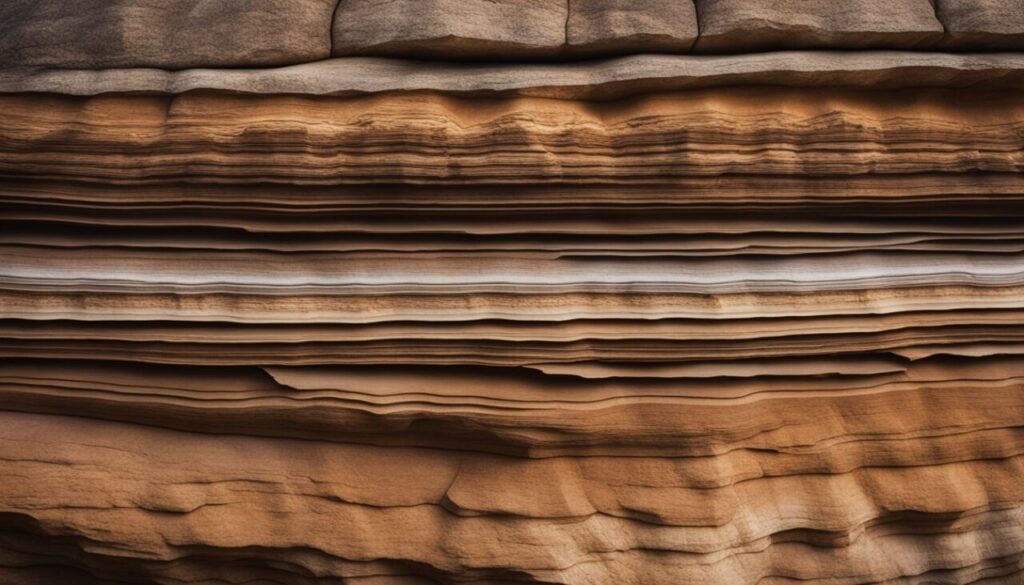 Geology, layers in mountain