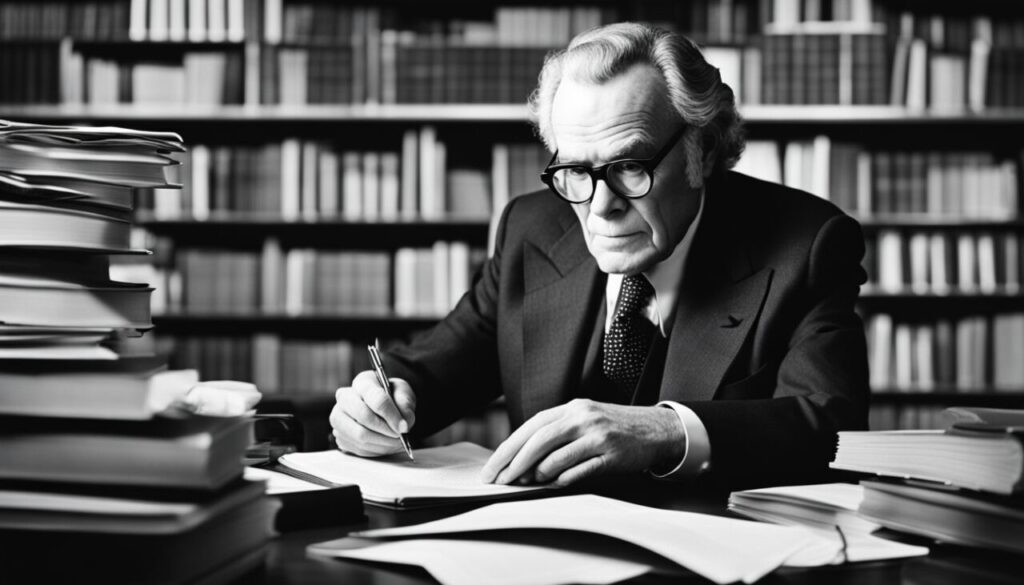 Isaac Asimov black and white writing