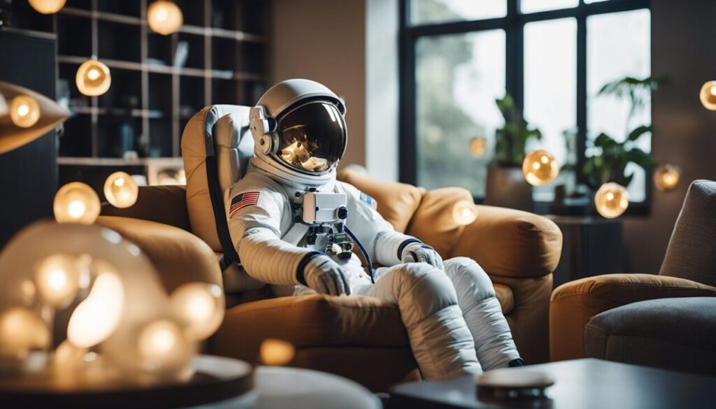 Astronaut in living room