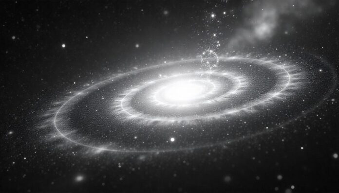 Whole universe black and white in cyclic rebirth