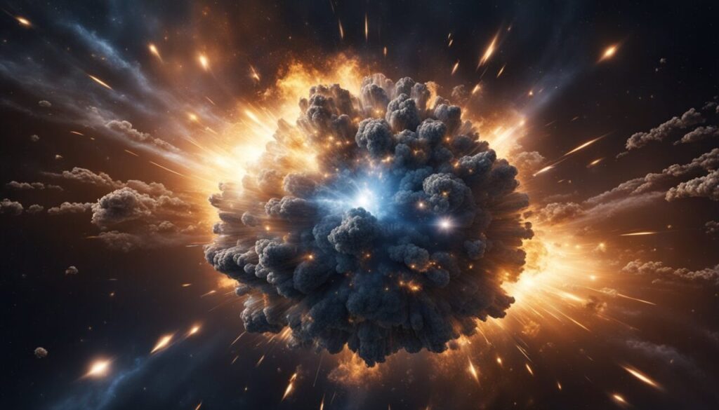 Big explosion in the universe