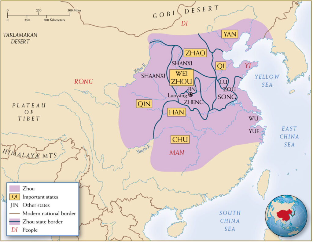 Zhou Dynasty map