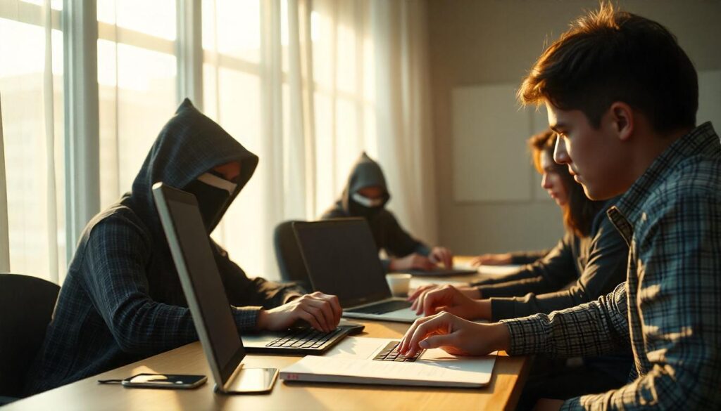 Group of programmers and developers sitting at the table