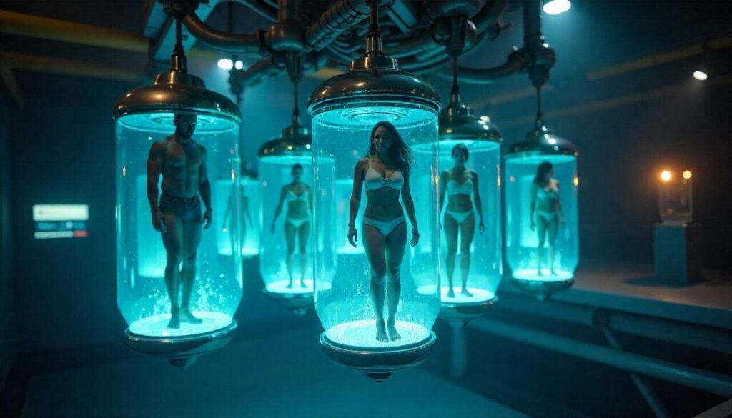 Humans in capsules like in movie matrix