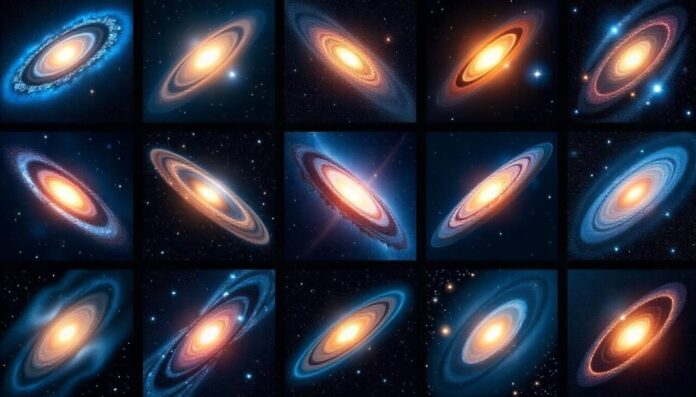 Many different galaxies in the universe