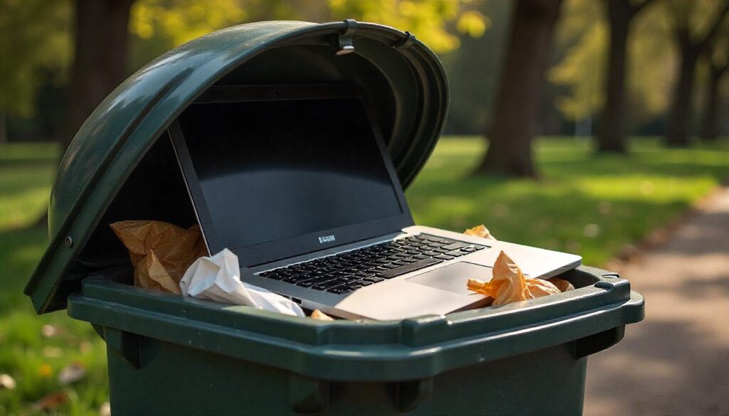 PC Laptop in Garbage