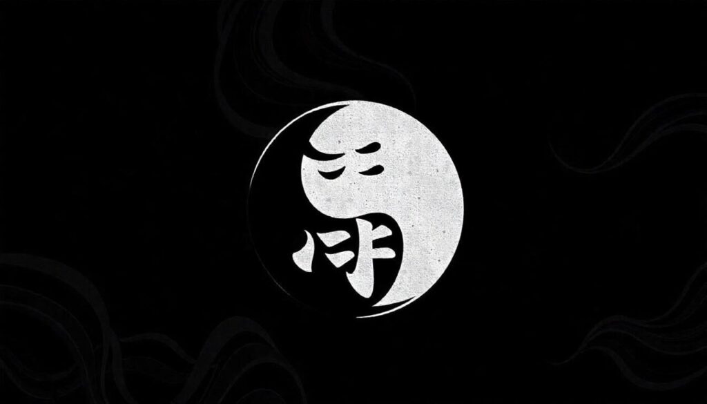 Taoism symbol black and white