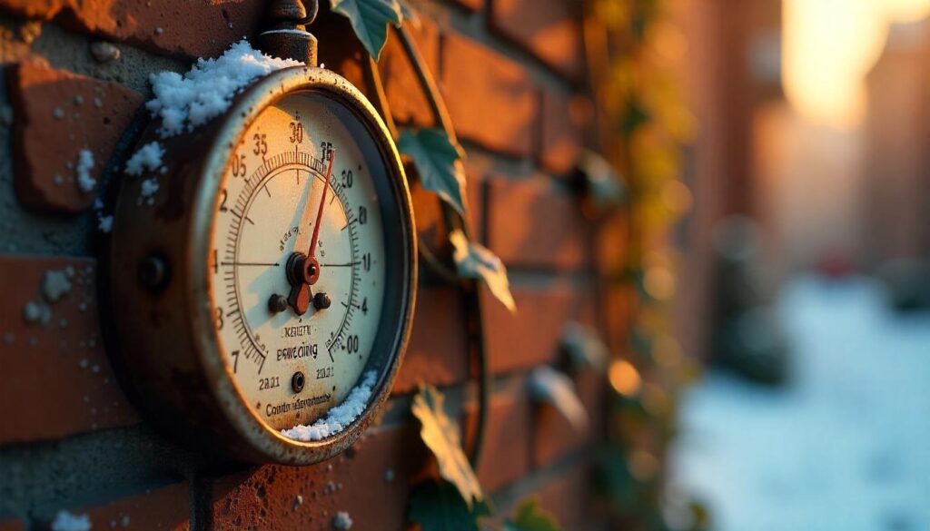 Old thermometer on the wall