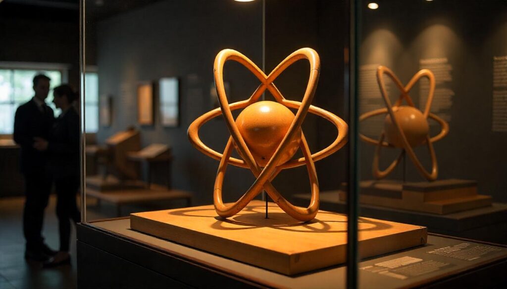 Atom made of wood