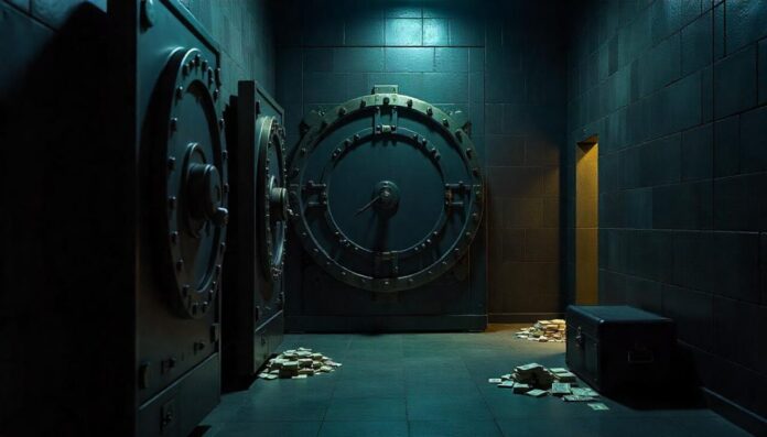 vault money Big open vault with money on the floor