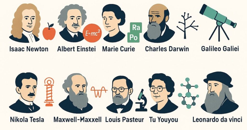 Greatest Scientists Of All Times in one illustration