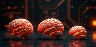 3 brains side by side