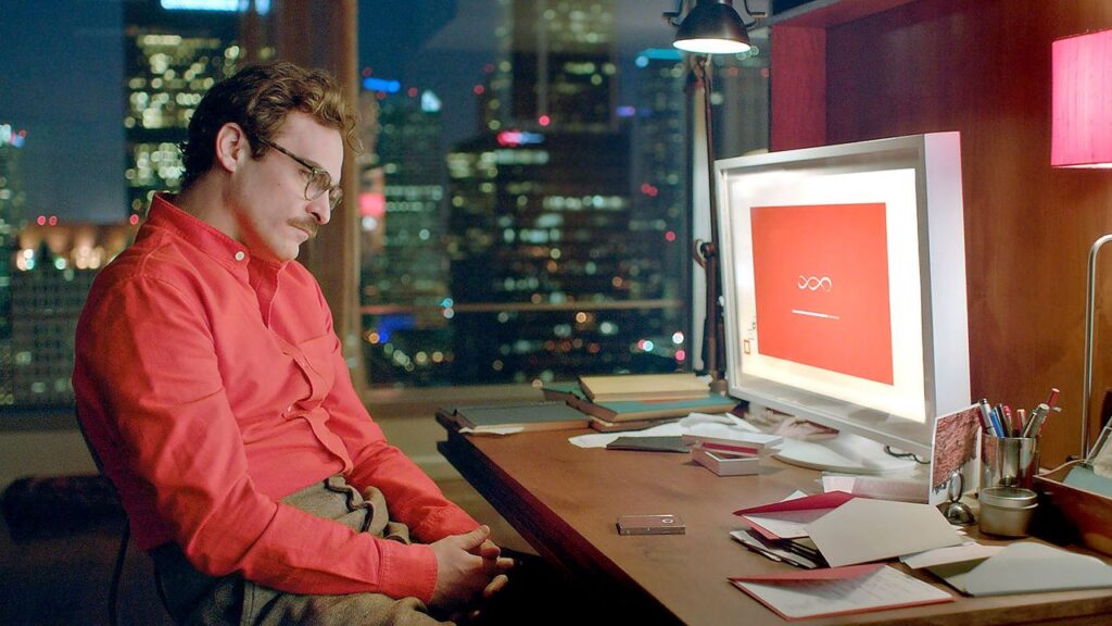 Joaquin Phoenix in movie HER 
