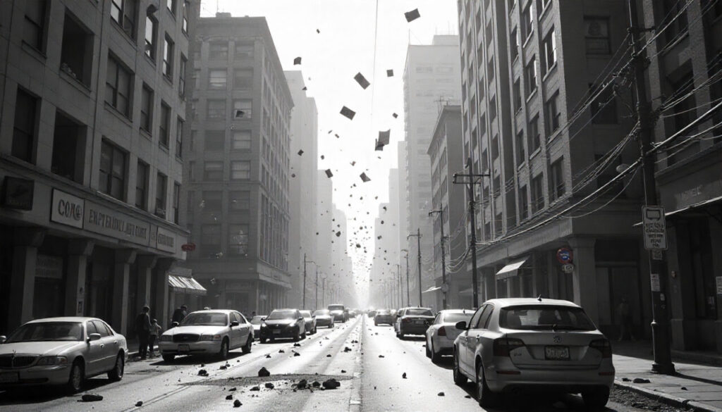 City collapsing