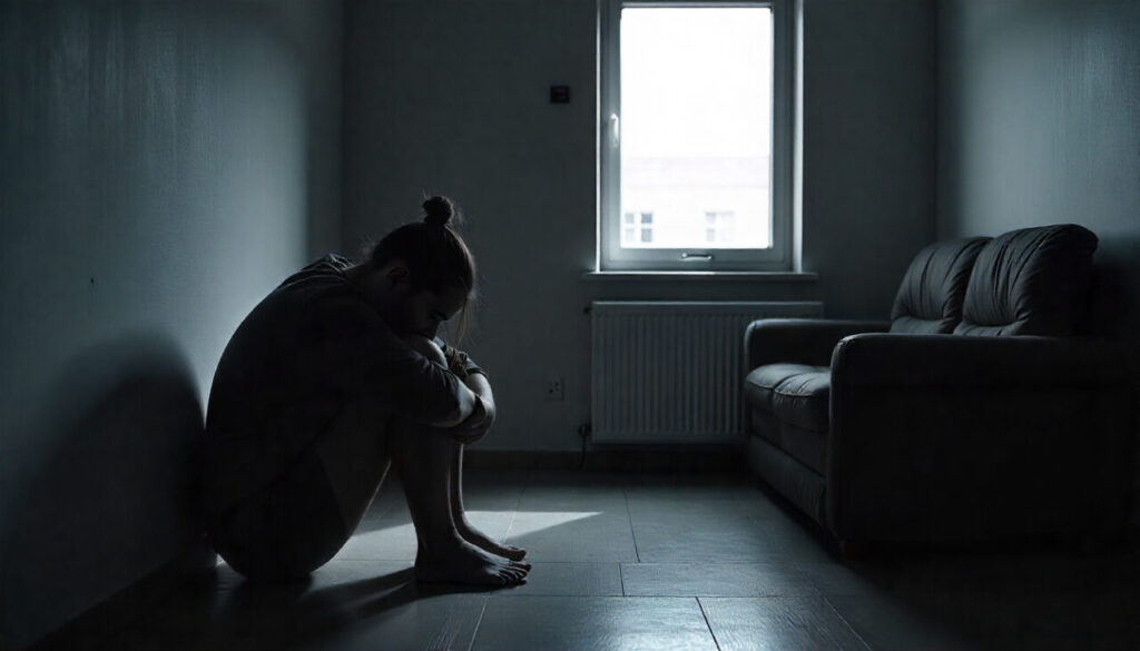 Lonely person in the room