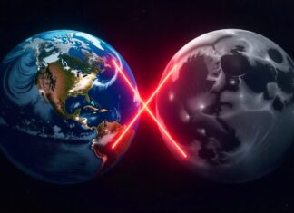 What Would Happen If The Moon Disappeared? Moon and Earth side by side with Moon disappearing